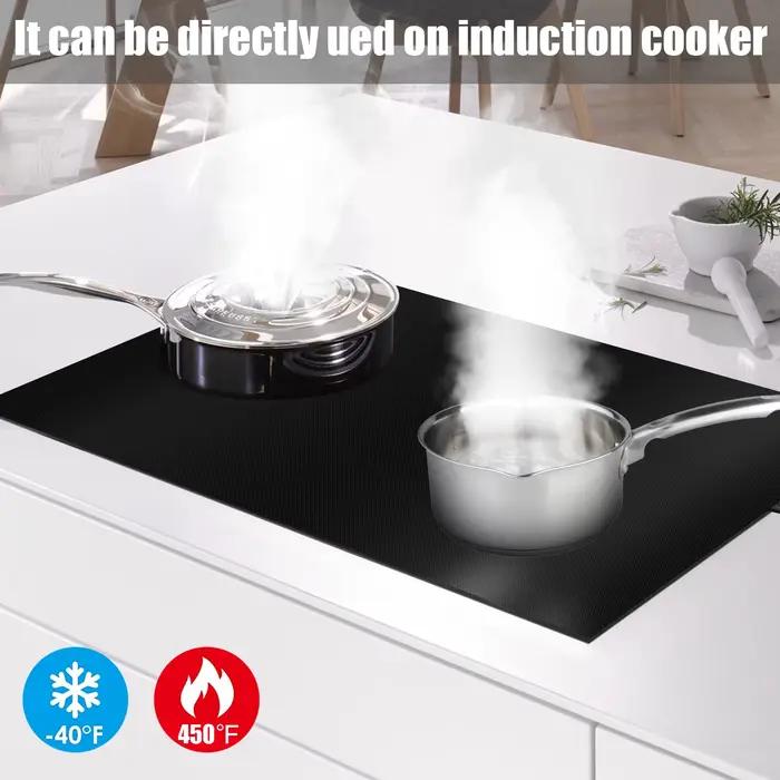 Tapis de protection de plaque de cuisson à Induction, en Silicone, pour table de cuisson à Induction, antiadhésif, résistant à la chaleur, couverture de comptoir de cuisine