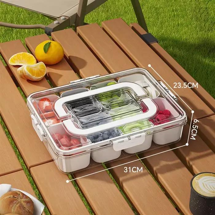 AA20-boîte de stockage des aliments multi-compartiments boîte alimentaire conteneur Transparent réfrigérateur finition plastique stockage des aliments
