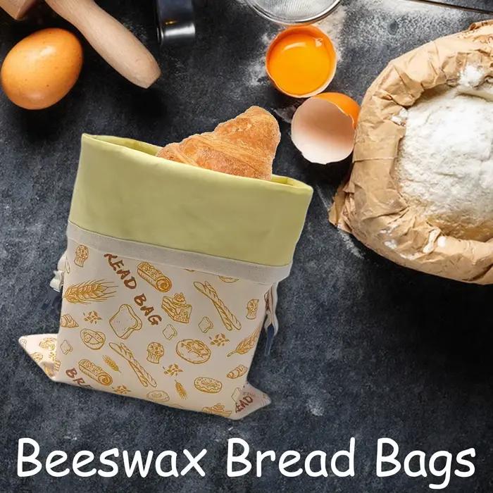 Sac de conservation des aliments réutilisable en cire d'abeille