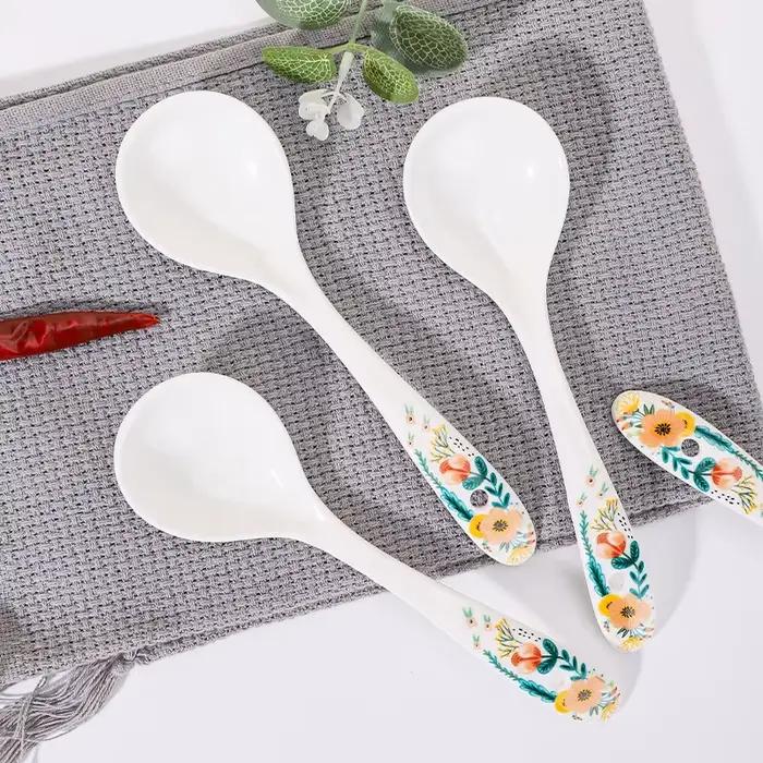 Cuillère en céramique japonaise, cuillère à soupe pour bouillie, vaisselle de table pour Restaurant, ustensiles de cuisine ménagers, accessoires de salle à manger, nouveau