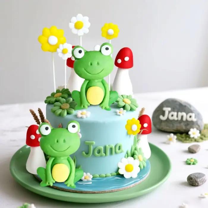 Décoration de gâteau grenouille LaVenty
