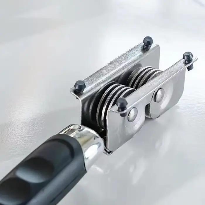 Aiguiseur de couteaux portable – Outil antidérapant pour restaurer et polir facilement les lames – Aiguiseur de couteaux professionnel en acier inoxydable