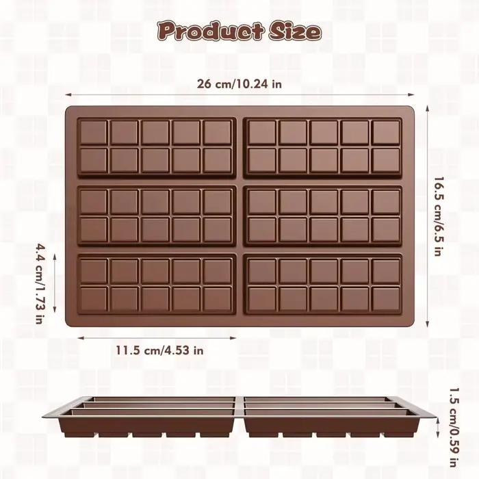 Moules à barres de chocolat en silicone antiadhésifs pour pistaches de Dubaï, bonbons, collations et décorations de cupcakes occasions spéciales