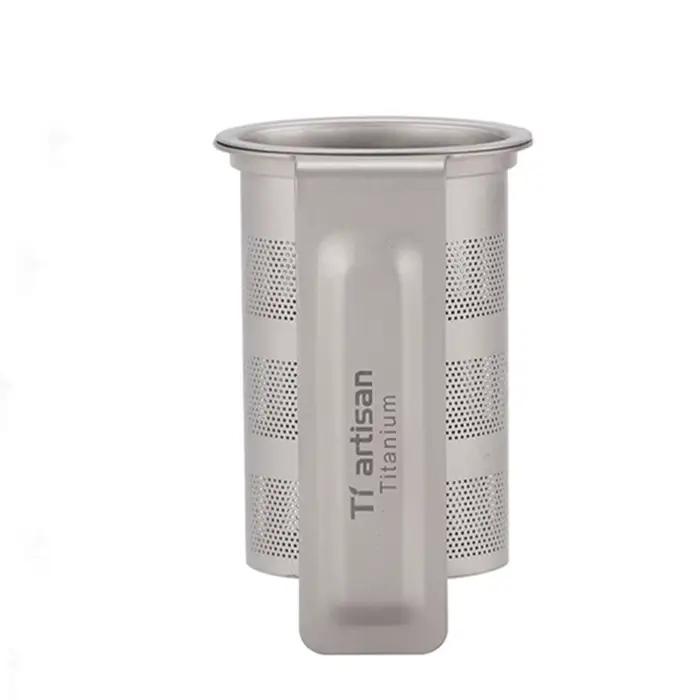 Tiartisan-Passoire à thé en titane, filtre réutilisable, couverts bactériostatiques, voyage en plein air, camping, britware, théière, infuseur à café