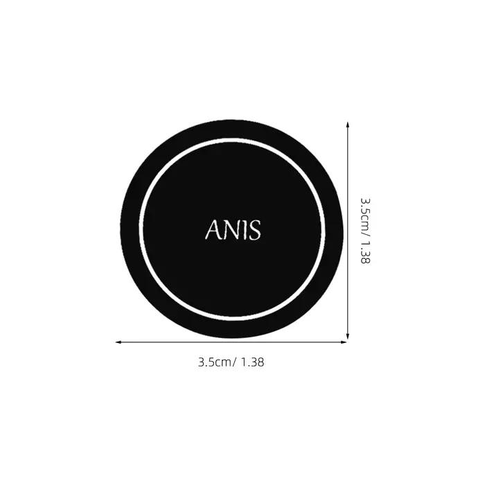 Étiquettes Adhésives Rondes Noires pour Bouteilles d'Épices, Conteneurs de Garde-Manger et Pots de Conserve - Organisation de Cuisine Minimaliste