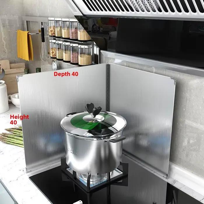 Déflecteur d'huile de cuisine en acier inoxydable