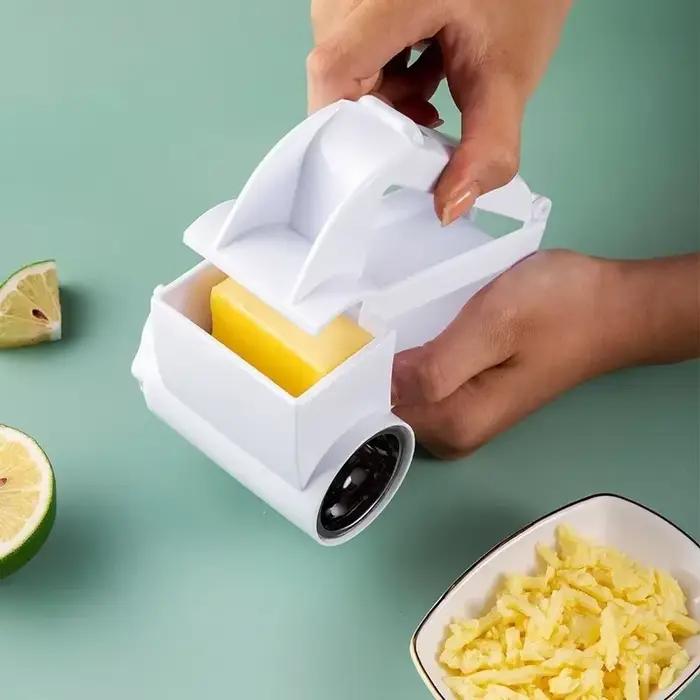 Râpe à Fromage Rotative à Manivelle, Multifonctionnelle, Pliable, Créative, Fourniture de Cuisine, 3 en 1