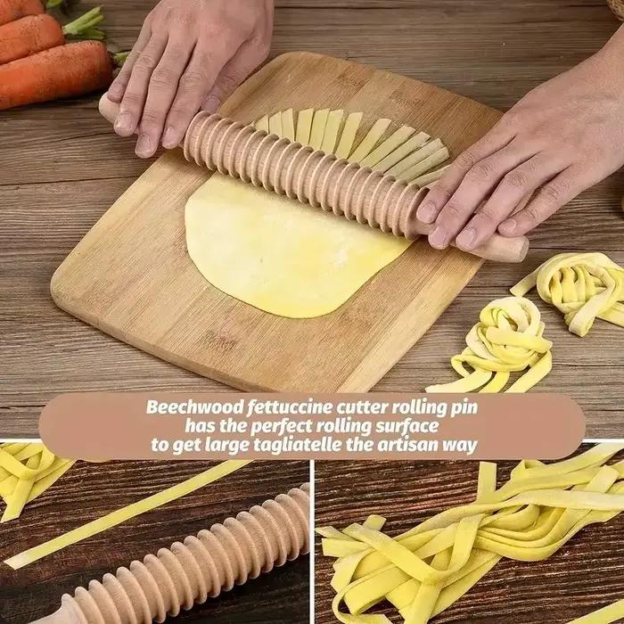 Ensemble en bois pour Gnocchi et beurre, outils de fabrication de pâtes italiennes, coupe-moule pour raviolis, pour machine à pâtes Cavatelli Garganelli faite maison