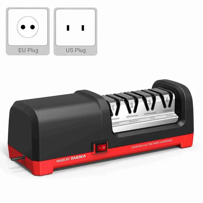 Affûteur de couteaux électrique à 4 étages pour couteaux de cuisine meulage 20 degrés maintenance facile usage professionnel et amateur tranchant durable convivialité cuisine