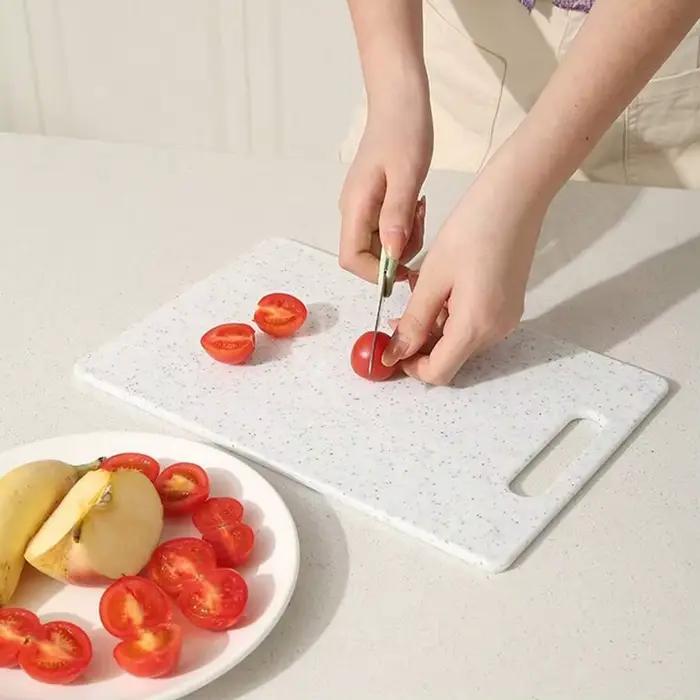 Planche à Découper Texture Marbre PP Antibactérienne et Résistante au Mildiou