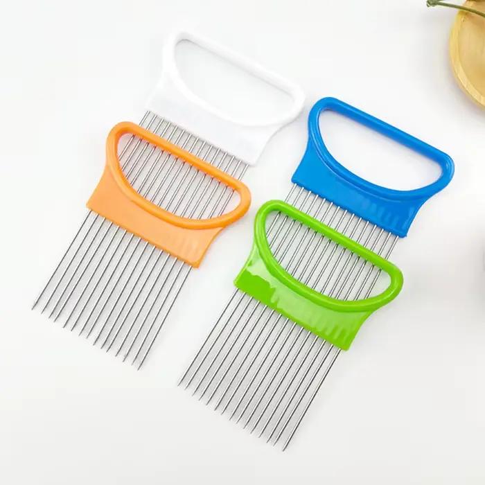 Trancheuse d'oignon colorée en acier inoxydable pour la polymérisation des oignons