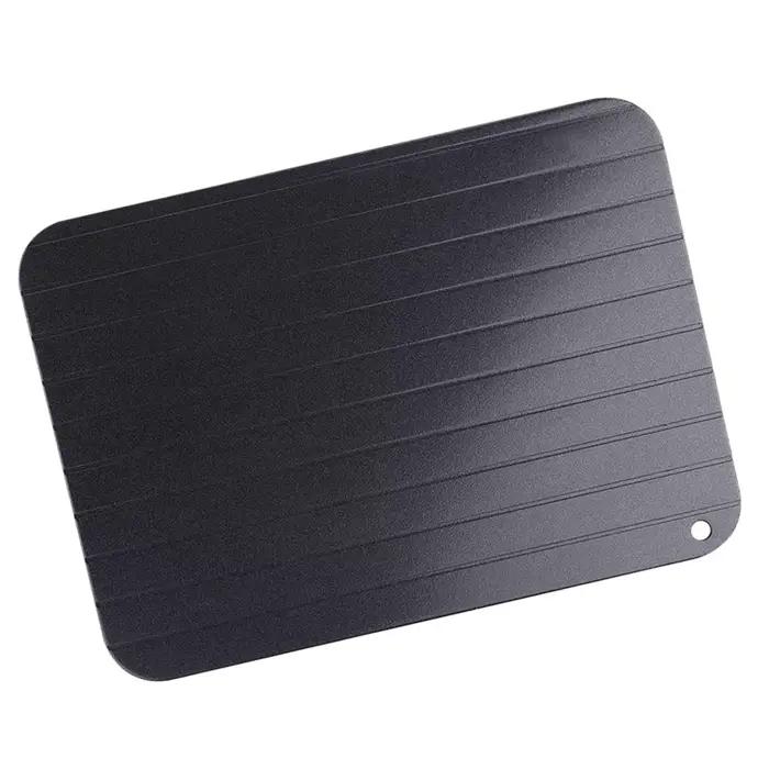 Plaque de décongélation rapide en aluminium gris clair pour décongélation sûre et rapide de viandes et fruits à la maisonUsageIdOccasionsSpéciales