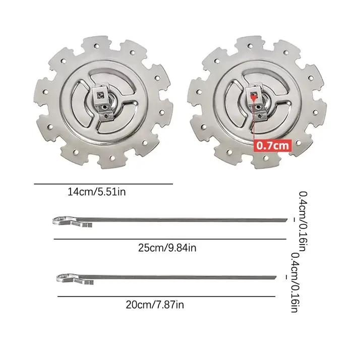 Gril jetable en acier inoxydable pour barbecue et four à rôtir, outil de cuisine pour brochettes, ailes de poulet, viandes, camping et barbecues, cadeau pour amateurs de grillades et événements familiaux