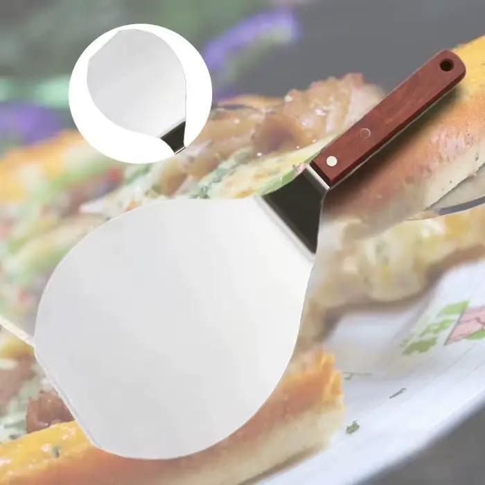 Pelle à Pizza en acier inoxydable, ascenseur de cuisine, spatule circulaire, palette à Pizza, trou de suspension, outil de cuisson, pelle à gâteaux, outil de Chef, vente en gros