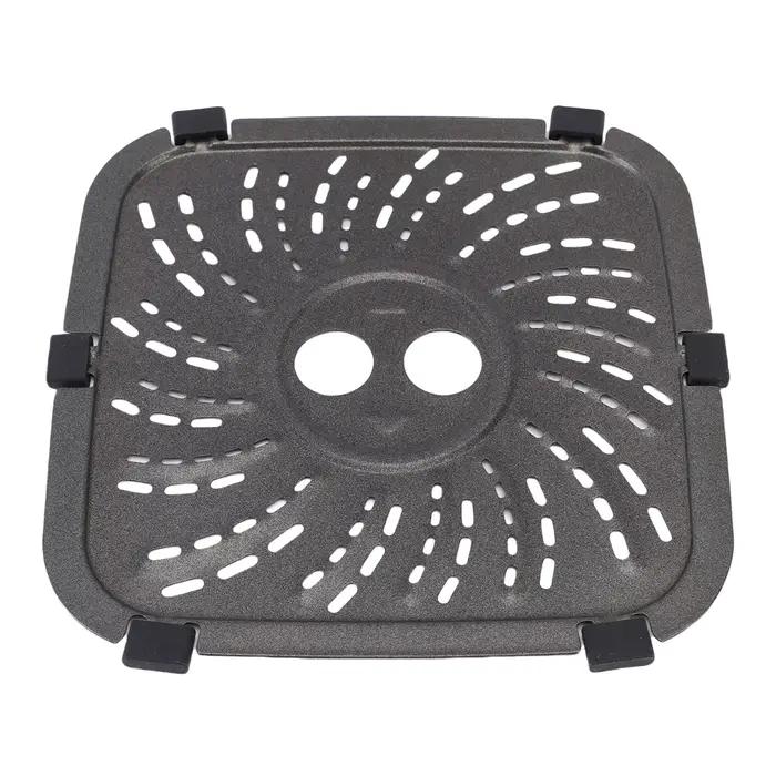 Plaque de gril en acier inoxydable pour friteuses PowerXL 6 et 8 QT, avec design de flux d'air pour chauffage uniforme, disponible en gris clair, jaune clair, vert clair, idéale pour griller des steaks, légumes, poissons et plus encore