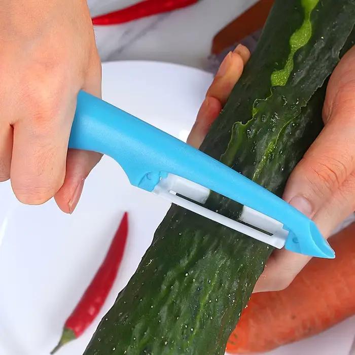 Couteau à éplucher multifonctionnel pour la cuisine, lame en céramique, outil pour éplucher les pommes de terre, les légumes et les fruits