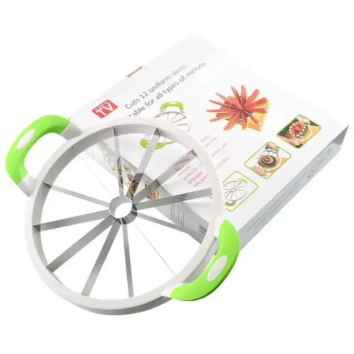 Trancheuse Creative Melon Cutter en acier inoxydable pour fruits coupe melon pastèque et autres fruits pour occasions spéciales et quotidienne