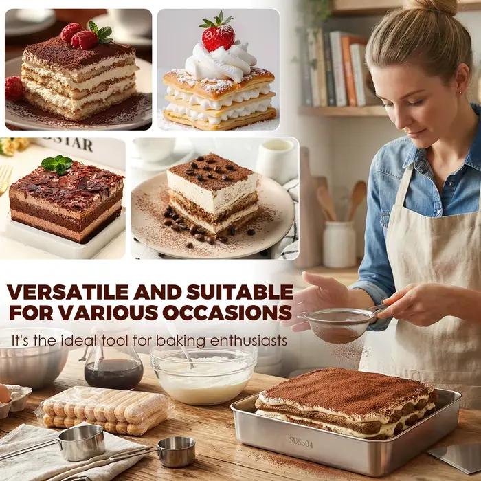 Ensemble de moules à tiramisu en acier inoxydable