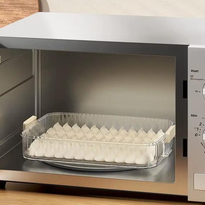 Boîte de rangement multicouche pour boulettes congelées, grande capacité, récipient de conservation des aliments frais avec couvercle, boîte de rangement Wonton en plastique