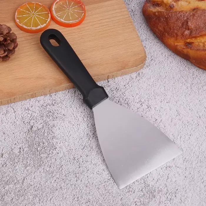 Spatule multifonctionnelle en acier inoxydable, ustensiles de cuisine à manche court, grattoir à spatule, gadgets de cuisine