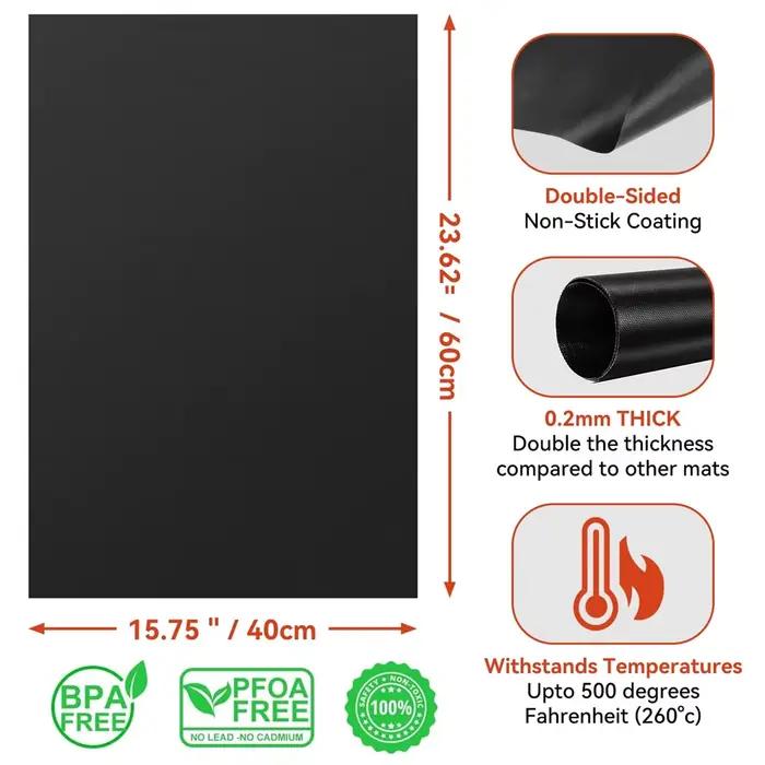 Doublures de four Teflon antiadhésives pour astronomie résistant à la chaleur, réutilisables et faciles à entretenir pour une cuisine sans soucis et sans déchets