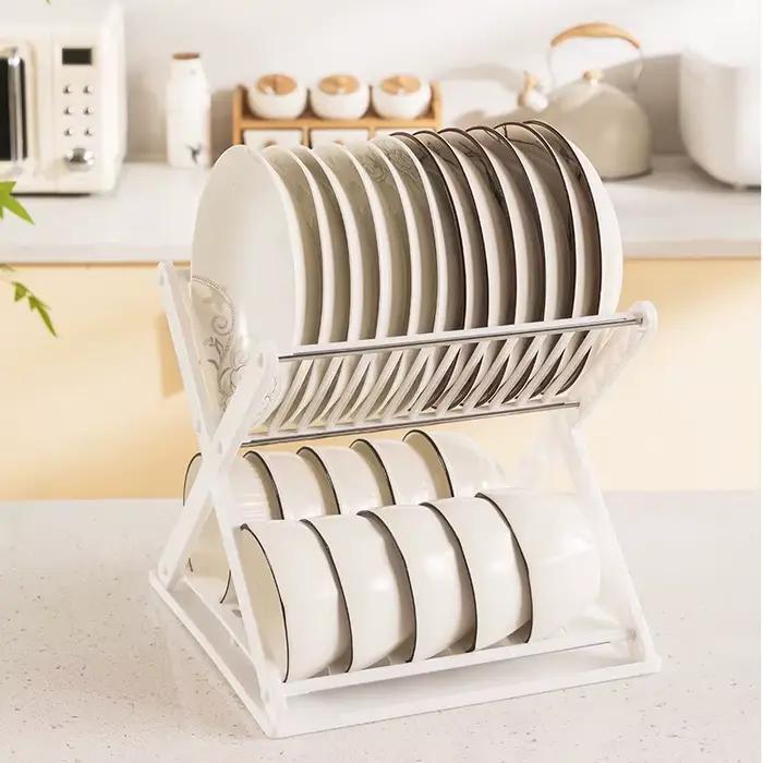 Rangement de vaisselle de cuisine en acier inoxydable