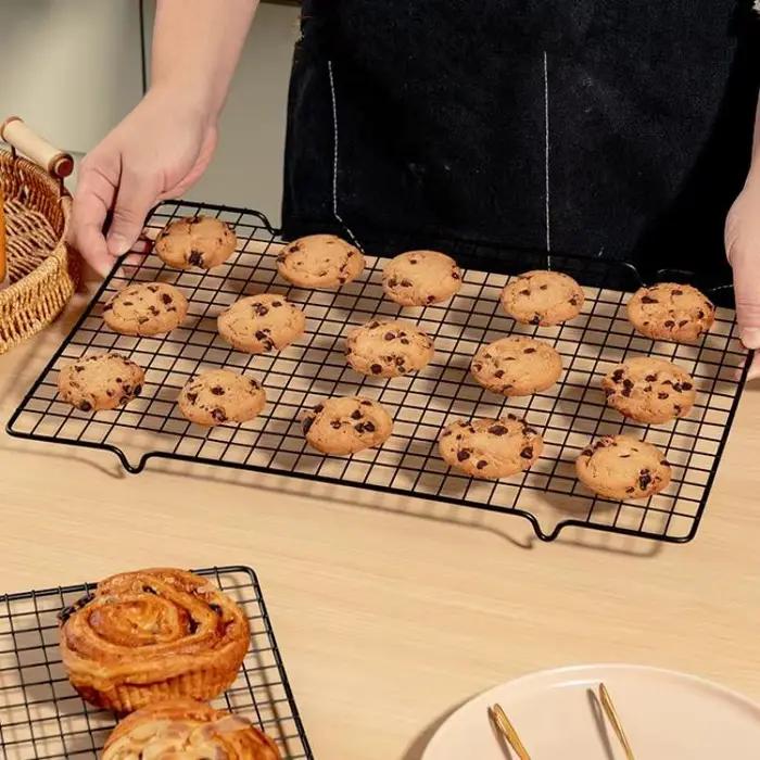 Support de refroidissement pour pain, biscuits, gâteaux, en acier inoxydable, grille sèche goutte à goutte, poêle de cuisson, outils de cuisson ménagers, accessoires de cuisine