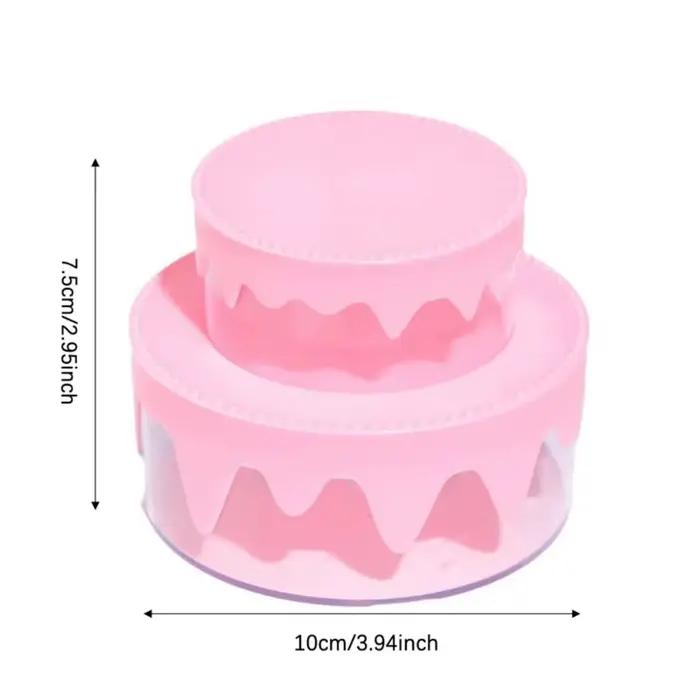 Boîte à gâteaux crème transparente mignonne en forme de gâteau