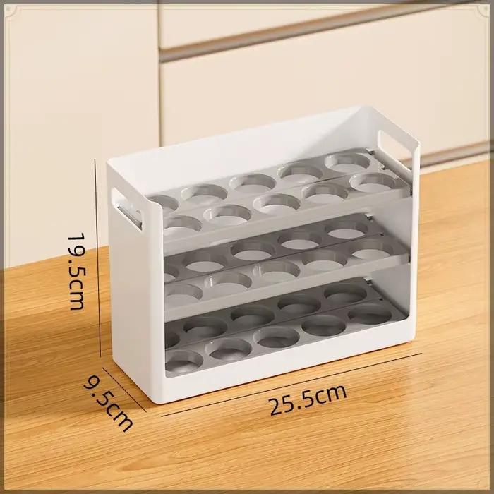 Boîte de rangement pour œufs en ABS de qualité alimentaire, pliable, grande capacité, pour garder les œufs frais, porte latérale du réfrigérateur, porte-œufs pour la cuisine domestique