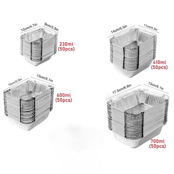 50 pièces de papier d'aluminium jetable