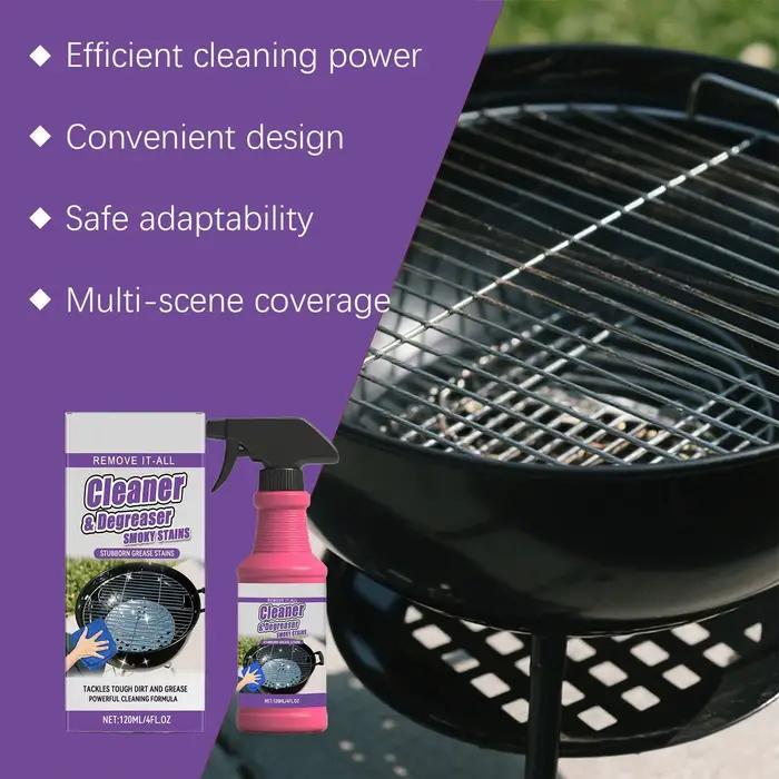 Nettoyant pour grille de barbecue, nettoyant pour grilles et poêles, pour éliminer les taches brûlées et gras, agent dégraissant puissant pour les taches d'huile tenaces