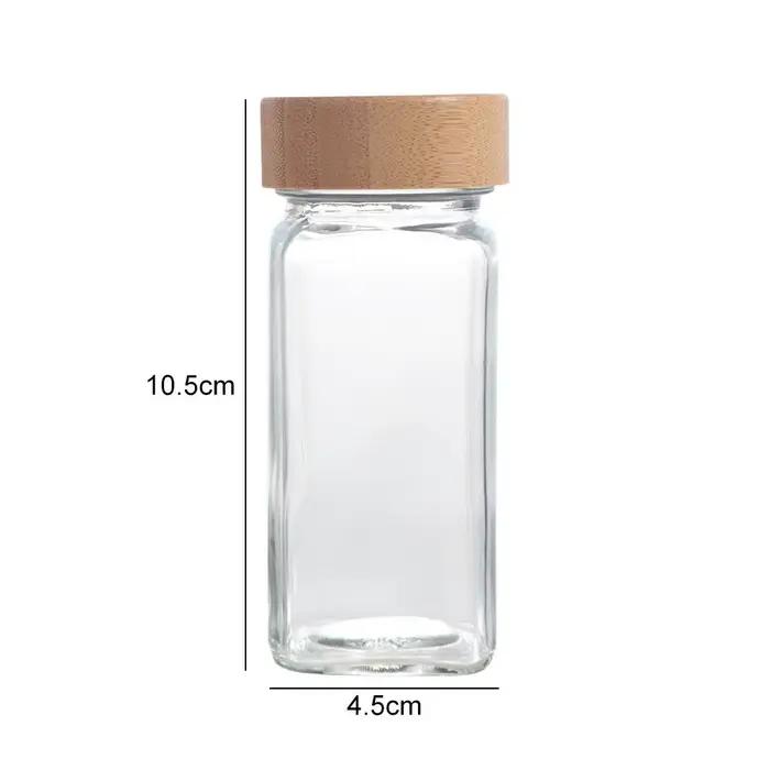 Bocaux à épices en verre scellé HI avec couvercle