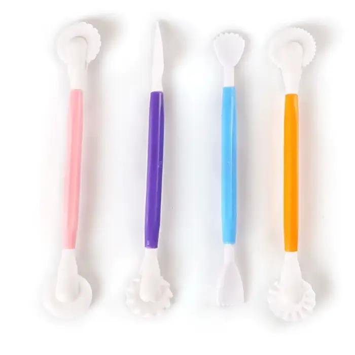 Outils de modélisation de décoration de gâteau Fondant, 8 motifs, stylo de décoration florale, coupe-pâtisserie, moules artisanaux de cuisson, bricolage, 4 pièces/ensemble