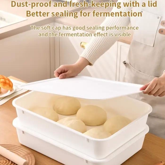 Boîte de levage de pâte hermétique robuste avec couvercle, 1 ou 2 pièces, pour pâte à pizza, contenants de pâte de qualité alimentaire, pour la fabrication du pain