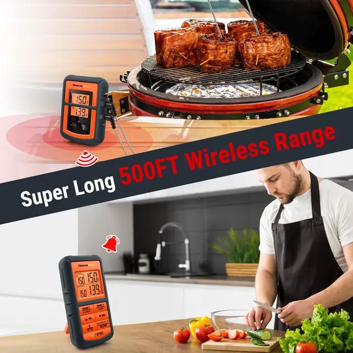 ThermoPro TP08C double sonde rétro-éclairage 150M sans fil barbecue gril alimentaire viande thermomètre pour cuisine cuisson