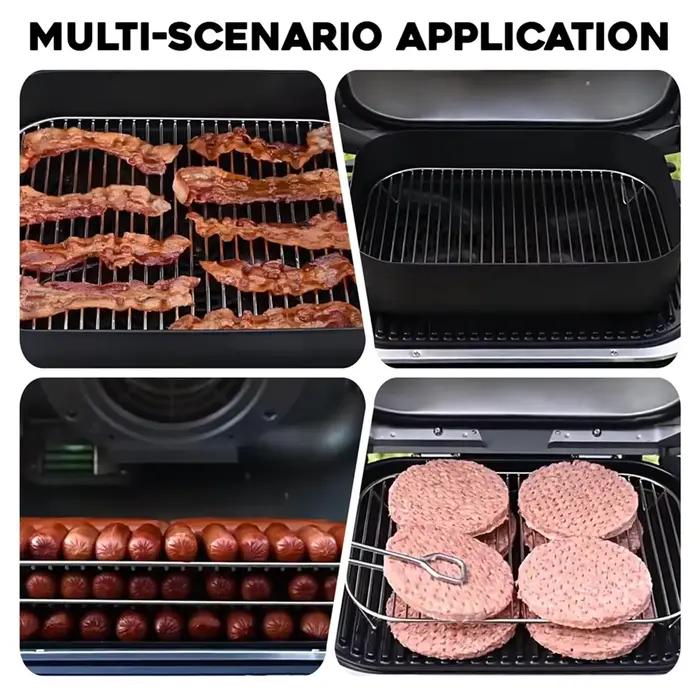 AAAL Grille de cuisson pour WoodfireGrill Friteuse à air chaud Grille de gril Friteuse en acier inoxydable Grill Accessoires de friteuse à air