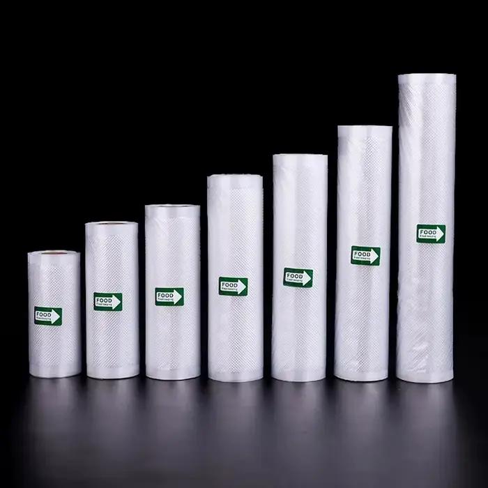 Rouleaux de sacs sous vide pour aliments 500 cm conception scellé sous vide pour viandes fruits légumes économie d'espace et fraîcheur durable