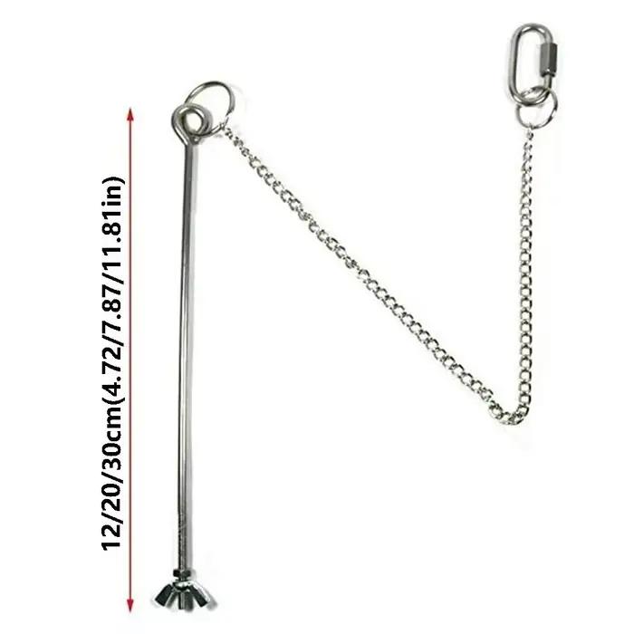 Brochettes en acier inoxydable pour poulet et légumes, anti-rouille, longueur réglable, mangeoire suspendue pour poulet et légumes, facile à installer, facile à nettoyer