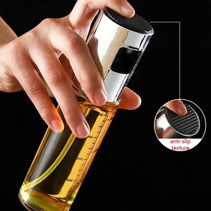 Bouteille de pulvérisation d'huile d'olive en acier inoxydable, 1 pièce, vinaigre d'huile pour friteuses à Air, barbecues, légumes, huiles essentielles, pulvérisateur de vinaigre