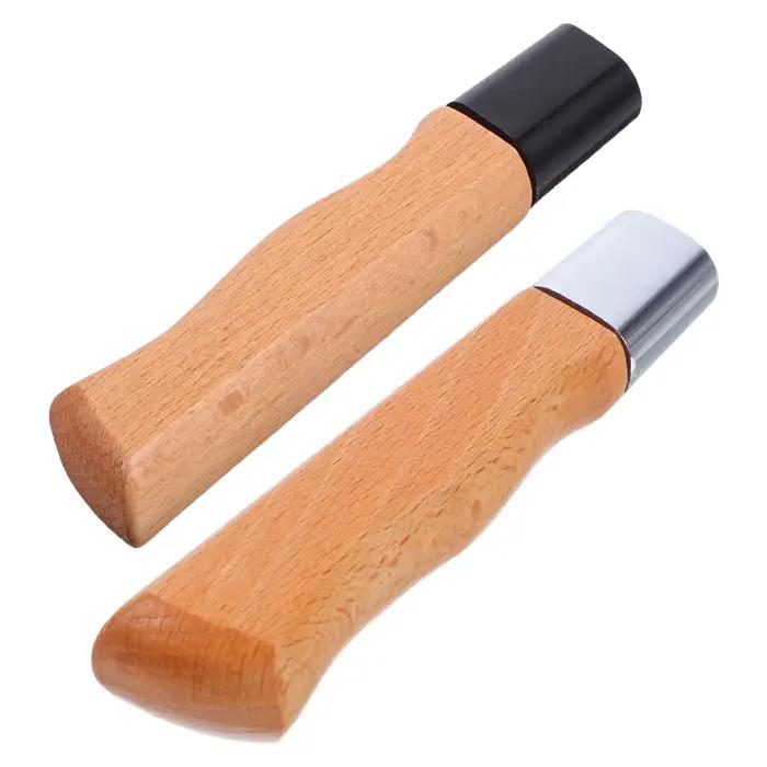 2 pièces manche de couteau en bois anti-dérapant poignées