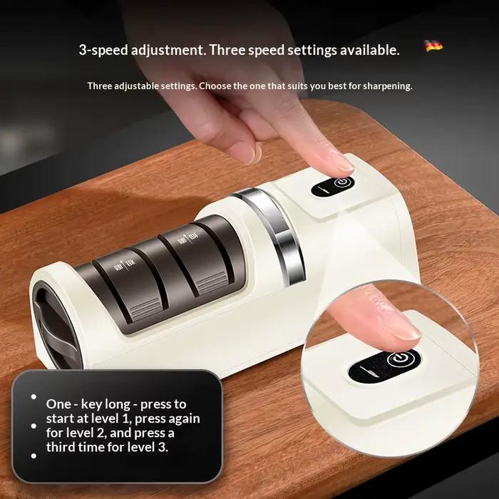 Aiguiseur de couteaux électrique sans fil rechargeable