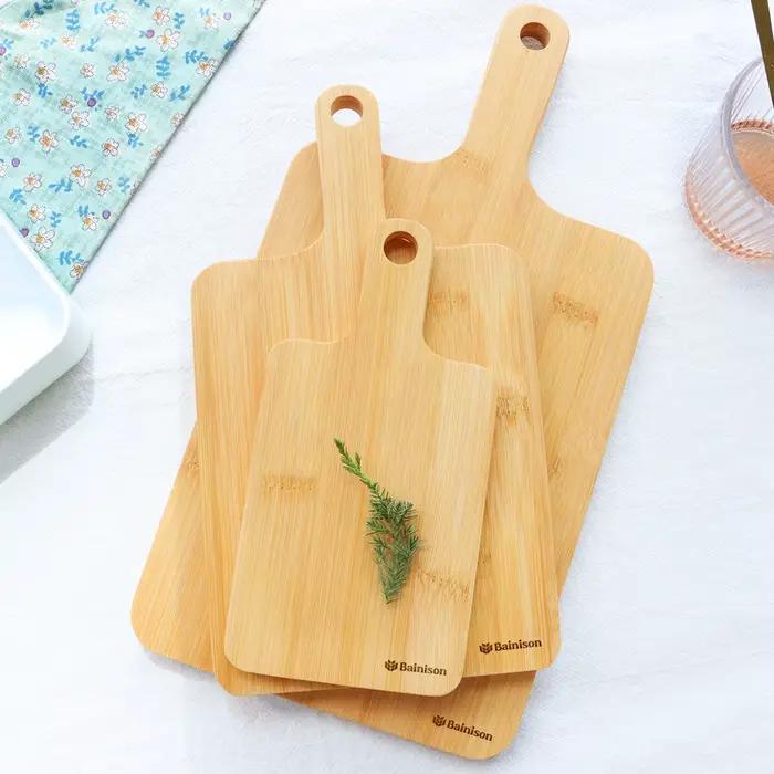 Bainison Planche en bambou épaisse pour utilisation extérieure et de cuisine