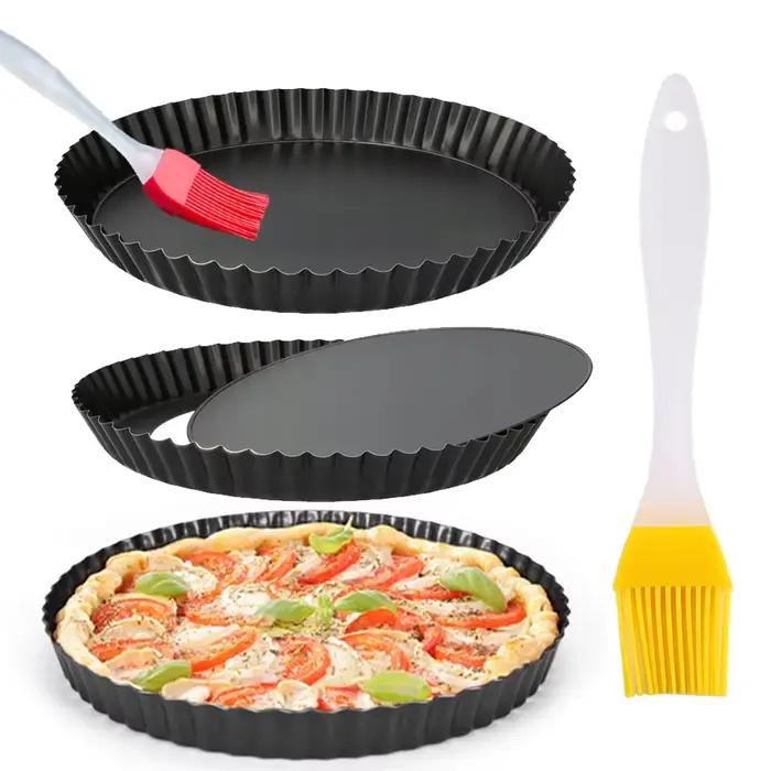 2 moules à tarte antiadhésifs en forme de chrysanthème et pinceau, outil de cuisson pour la maison, la cuisine et les restaurants, idéal pour les fêtes et festivals XJM