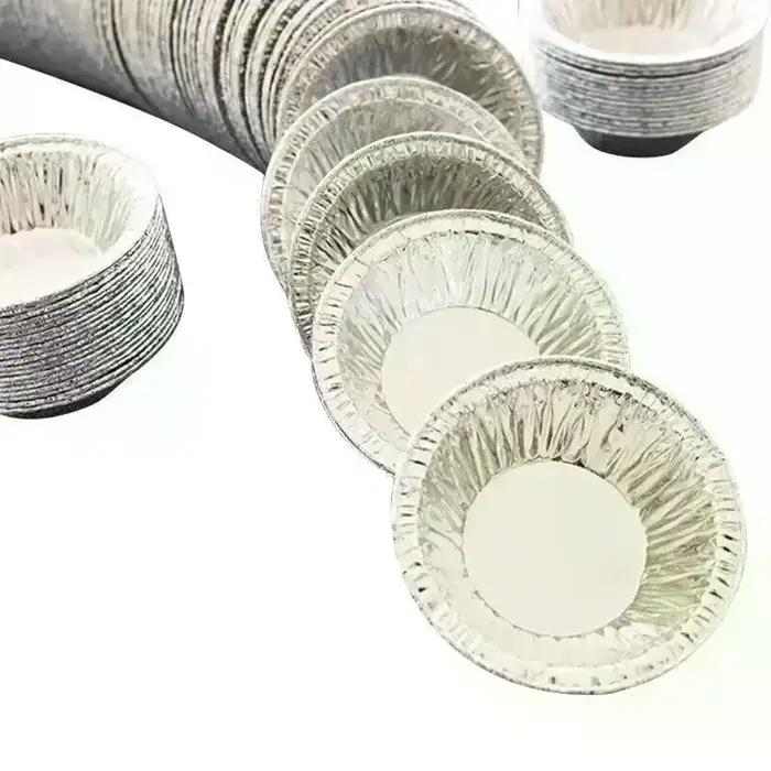 50/100 pièces Mini Pot tarte plaque de cuisson jetable cuisson tarte moules Cupcake Pan Pudding moule rond tasse de cuisson