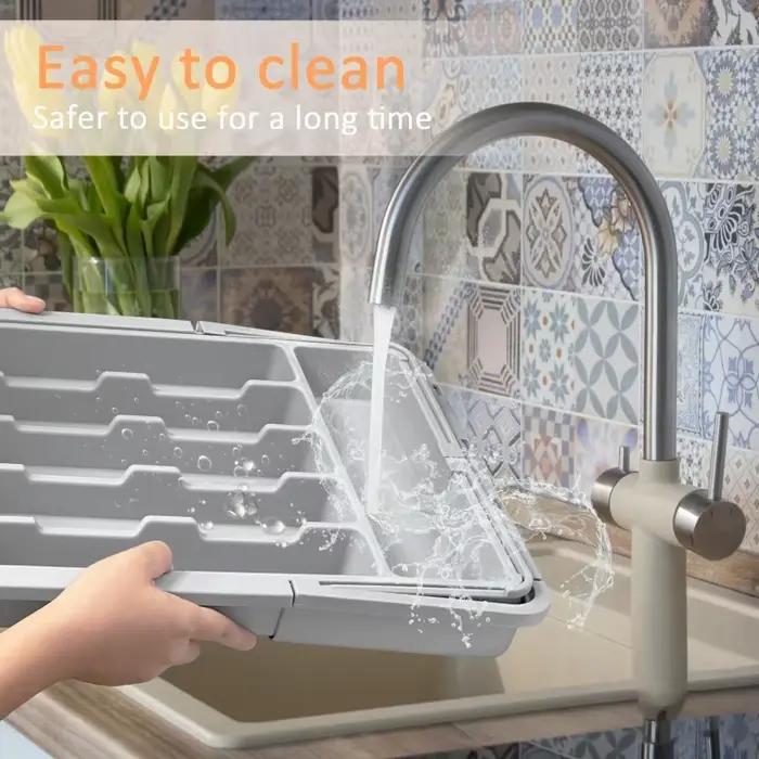 Organisateur de tiroir de cuisine extensible gris