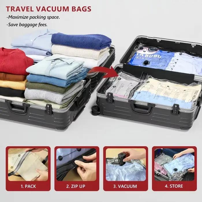 Sacs de rangement sous vide Jumbo extra grands, économiseurs d'espace, compressibles pour vêtements, couettes, literie, oreillers, couvertures, organisateurs, imperméables
