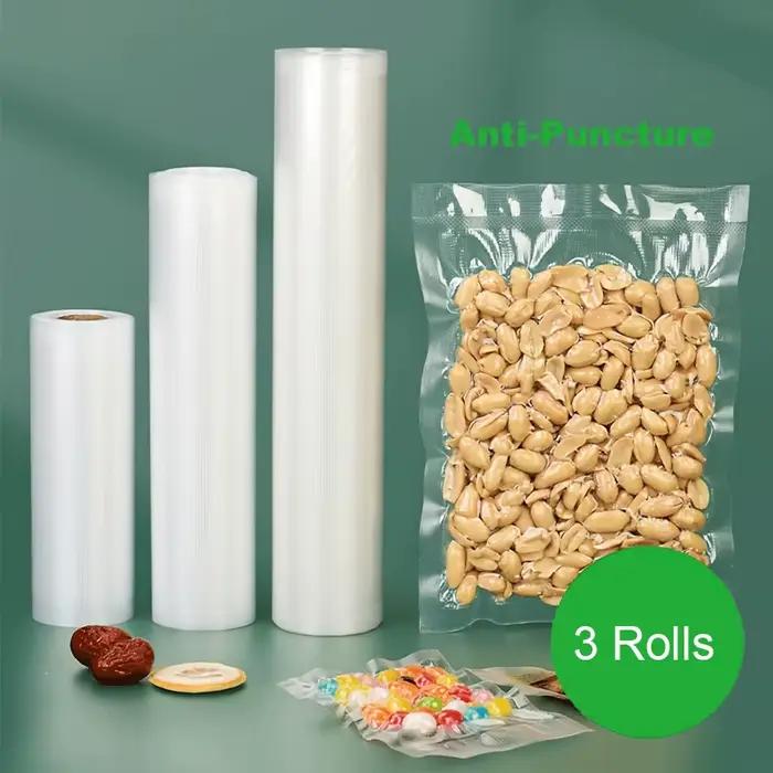 Sacs sous vide pour aliments, scelleuse sous vide pour aliments frais, conservation longue, 12 + 15 + 20 + 25 + 30cm x 500cm, rouleaux/Lot de sacs pour emballeur sous vide