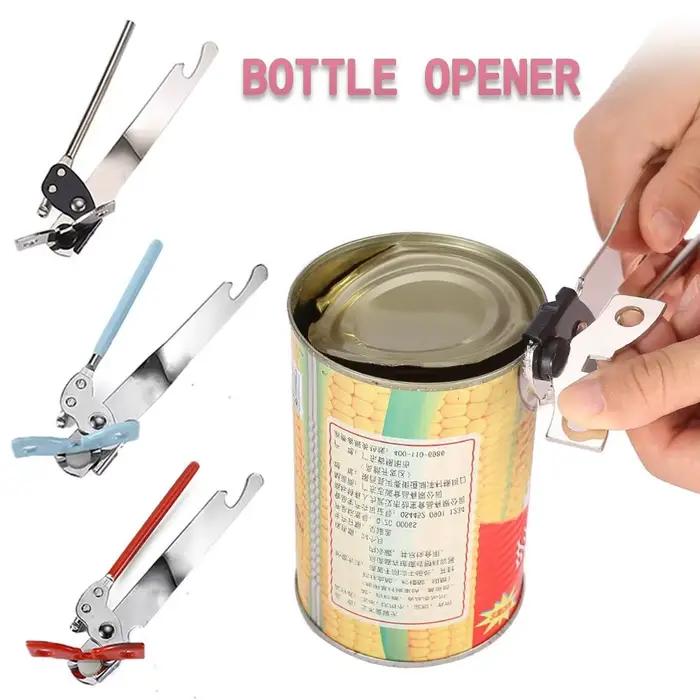 Ouvre-boîte manuel multifonction en acier inoxydable