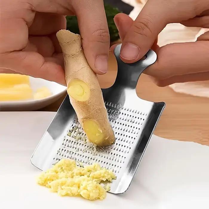 Râpe à ail et gingembre en acier inoxydable, accessoire de cuisine pour la préparation des aliments, 1 pièce
