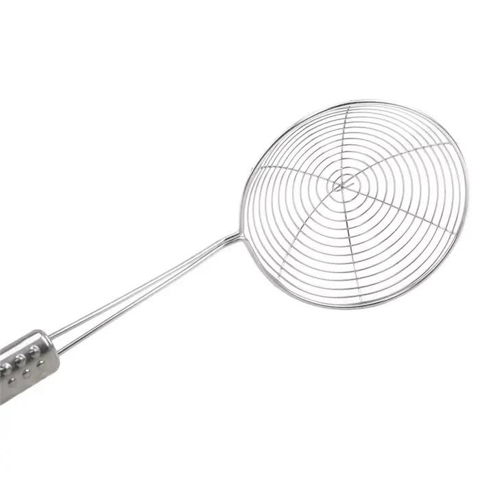 Écumoire en acier inoxydable, louche passoire solide, ustensile de cuisine en acier inoxydable pour frites et poisson
